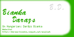 bianka darazs business card